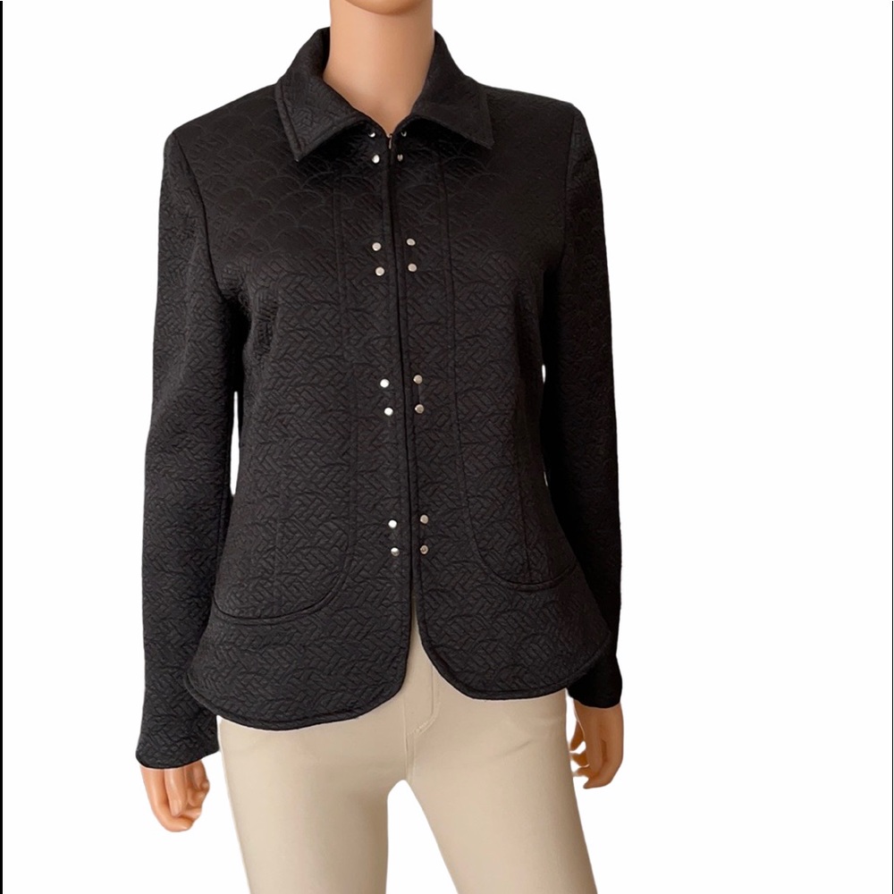 Chico’s black pattern blazer